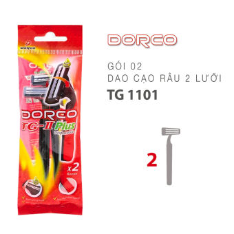 Dao cạo râu 2 lưỡi DORCO TG-II Plus gói 02 dao cạo