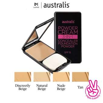 Phấn Nền Dạng Kem 3+1 Làm Sáng Da, Chống Oxy Hóa Australis Powder Cream 3 In 1 Concealer Foundation & Powder-Hàng Úc Chính Hãng