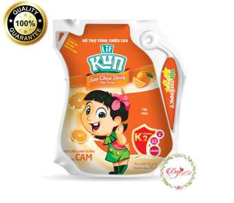 Sữa Chua Uống Kun dạng túi thùng 24 túi vị Cam