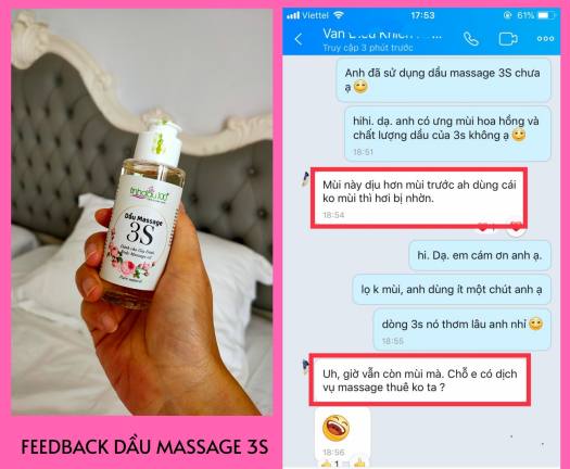 Dầu bôi trơn massage 3S. Dầu massage body toàn thân, Yoni. Tinh dầu massage body hoa hồng dưỡng da dung tích 80ml. Tặng video hướng dẫn massage Tinh Dầu 100 Store