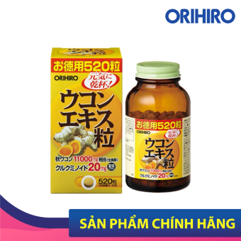 Viên Uống Tinh Bột Nghệ Mùa Thu Orihiro 520 Viên Giúp Giảm Nám, Tàn Nhang, Điều Hoà Nội Tiết Tố