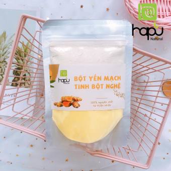 Bột Yến Mạch Tinh Bột Nghệ Nguyên Chất HaPu Organic Bột Thiên Nhiên Đắp Mặt Sáng Da Ngừa Mụn Trẻ Hóa Làn Da