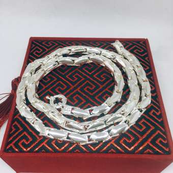 Trang Sức Phong Thủy Dây Chuyền Nam Vip Bạc Thái, Dây Chuyền Bạc Ý, Vòng Cổ Nam Phong Cách ( Màu Bạc)