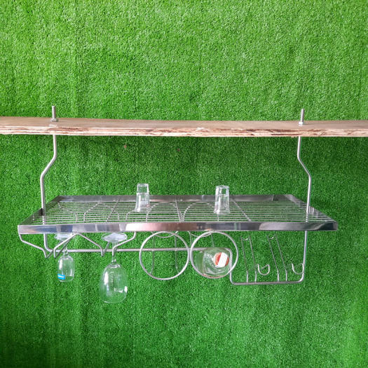 Treo ly quầy bar kệ treo ly rượu inox 304 TL304DN70 (Hỏa tốc Tp.HCM)