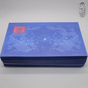 Giấy In Sớ Việt Lạc rồng chầu có ấn RH a3 1000D60 nền tím