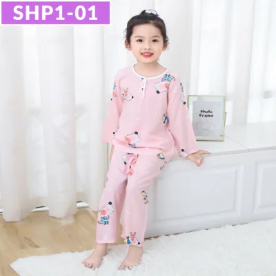 SG Seller / Silk Cotton Pyjamas Set / Boys and Girls / Kids / Children / Baby / Sleepwear / Nightwear / Pajamas / Series SHP (1)