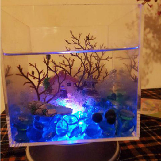 Sỏi thủy tinh trang trí thủy sinh Túi 350-400g, hạt thủy tinh nhiều màu làm nền bể cá, cốc thủy sinh