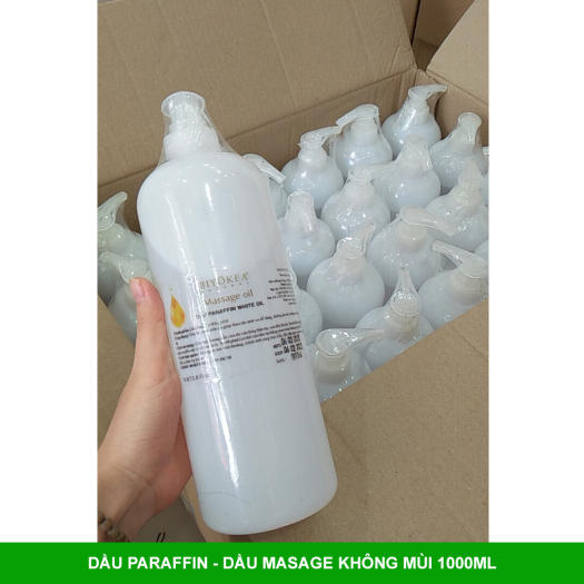 Dầu massage body Biyokea bôi trơn không mùi, không màu chuyên cho Spa chai 1 lít. Dầu matxa toàn thân, Yoni cho Nam, Nữ Tinh Dầu 100 Store