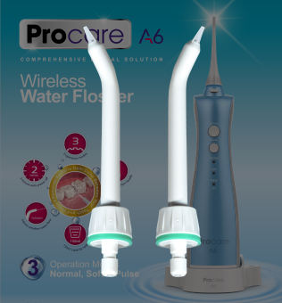 Bộ 2 đầu viền nướu (đầu cao su) máy tăm nước du lịch Procare A6