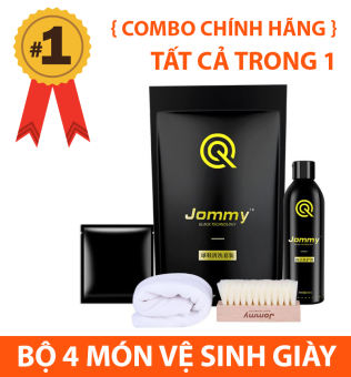 Combo 4 món vệ sinh giày CHÍNH HÃNG, bộ làm sạch giày Jommy