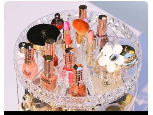Kệ mỹ phẩm,tủ đựng mỹ phẩm,kệ đựng mỹ phẩm mini.Kệ mỹ phẩm trang điểm xoay 360 độ Mica.KHAY ĐỰNG MỸ PHẨM 2 TẦNG NHIỀU NGĂN ĐỰNG ĐỒ TRANG ĐIỂM ĐỒ DÙNG CÁ NHÂN CỰC TIỆN LỢI