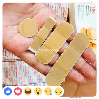 Băng keo cá nhân - Combo 100 băng keo cá nhân bảo vệ vết thương, trầy xước hiệu quả - Băng cá nhân