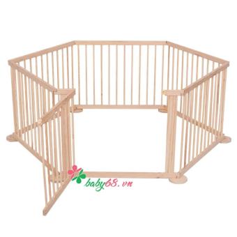 Rào chắn gỗ ( cũi 5d  = 6 cánh ) cho bé