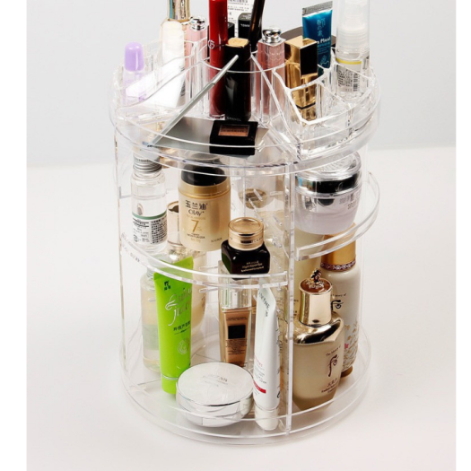 Kệ mỹ phẩm,tủ đựng mỹ phẩm,kệ đựng mỹ phẩm mini.Kệ mỹ phẩm trang điểm xoay 360 độ Mica.KHAY ĐỰNG MỸ PHẨM 2 TẦNG NHIỀU NGĂN ĐỰNG ĐỒ TRANG ĐIỂM ĐỒ DÙNG CÁ NHÂN CỰC TIỆN LỢI