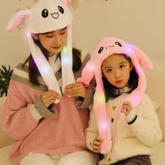 NÓN TAI THỎ VẪY THEO NHẠC BẰNG LÔNG SIÊU CUTE