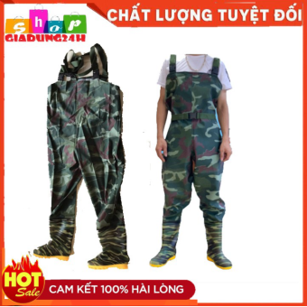 Ủng yếm lội nước HOA SAN ràn ri, đế kếp vàng dày dặn, hàng chuẩn hãng, đủ size to bé-Giadung24h