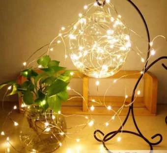 Dây Đèn LED Đom Đóm Fairy Light 30 Bóng dài 3 mét Trang Trí Không Thấm Nước Hộp 3 Pin AA