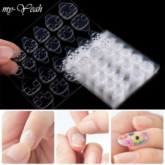 1/10 Cái Nail Art Transparent Double Side Dính Băng Sticker Multi-kích Thước Nail False Mẹo Trang Trí Làm Móng Tay