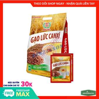 Bột ngũ cốc Gạo lức Canxi Việt Đài túi 600g 15 gói x 40g Loại Ngon - BINZINSON