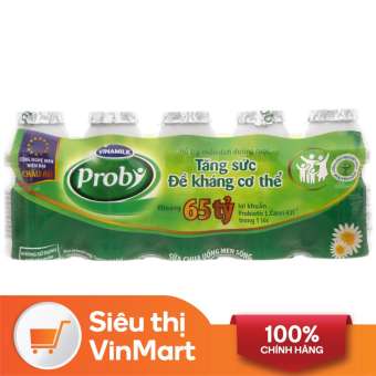 Lốc 5 hộp sữa Sữa chua uống men sống Probi Vinamilk 65ml