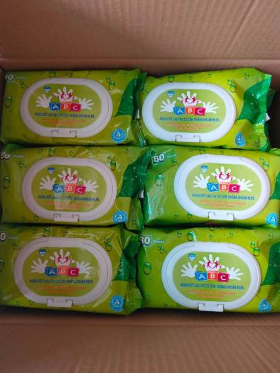 Combo 3 bịch (Khăn Ướt Lau Tay Kháng Khuẩn ABC Khử Mùi - 80 Tờ)