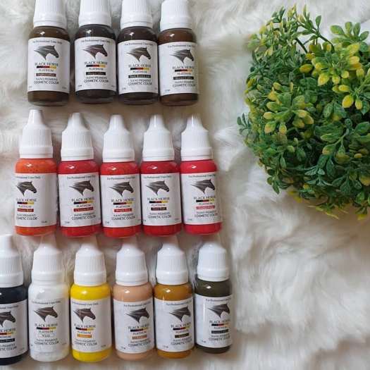 Mực Phun Xăm Black Horse 12 ml Của Đức - 28 Màu Đầy Đủ