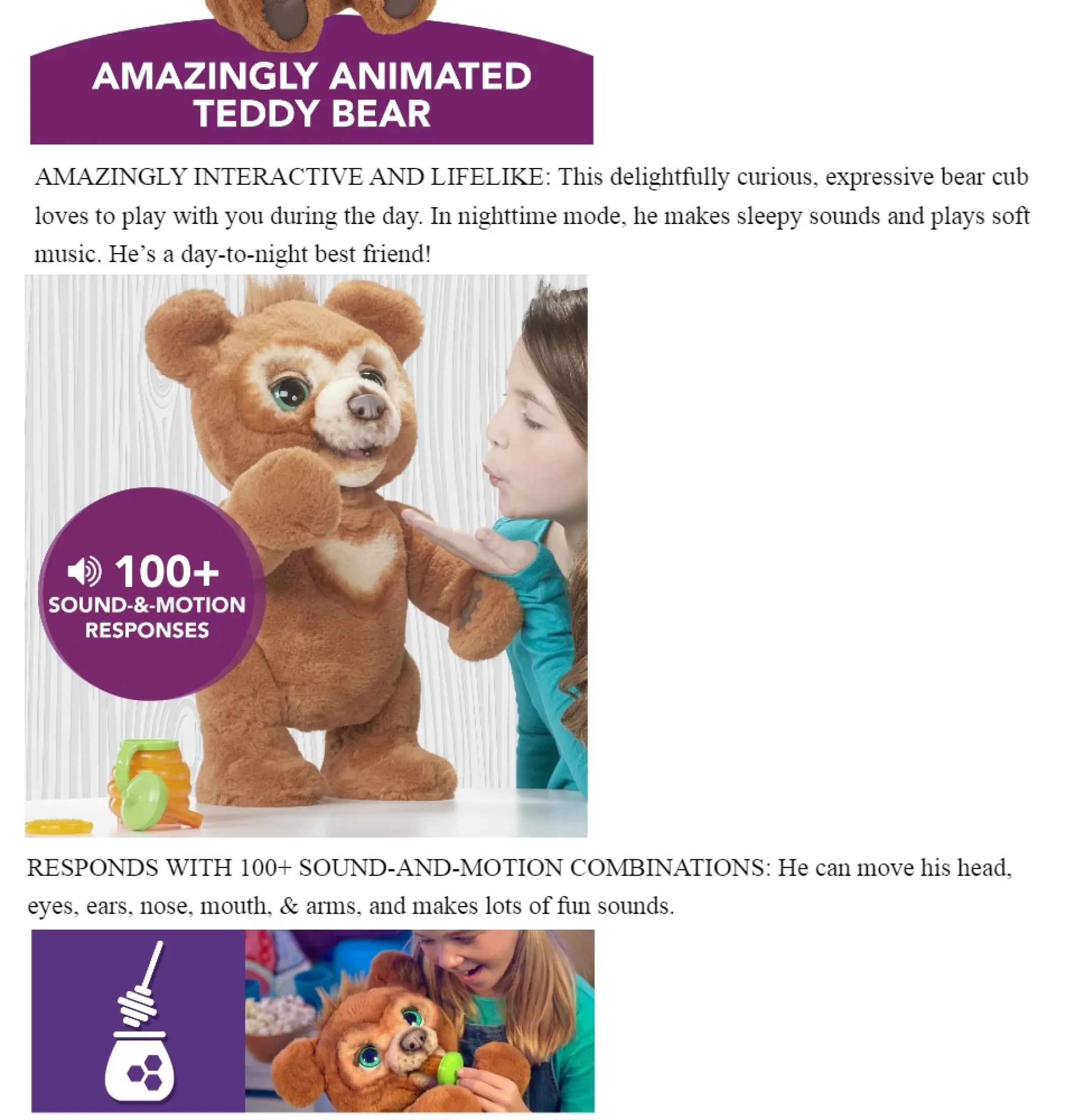 furreal cubby bear accessories