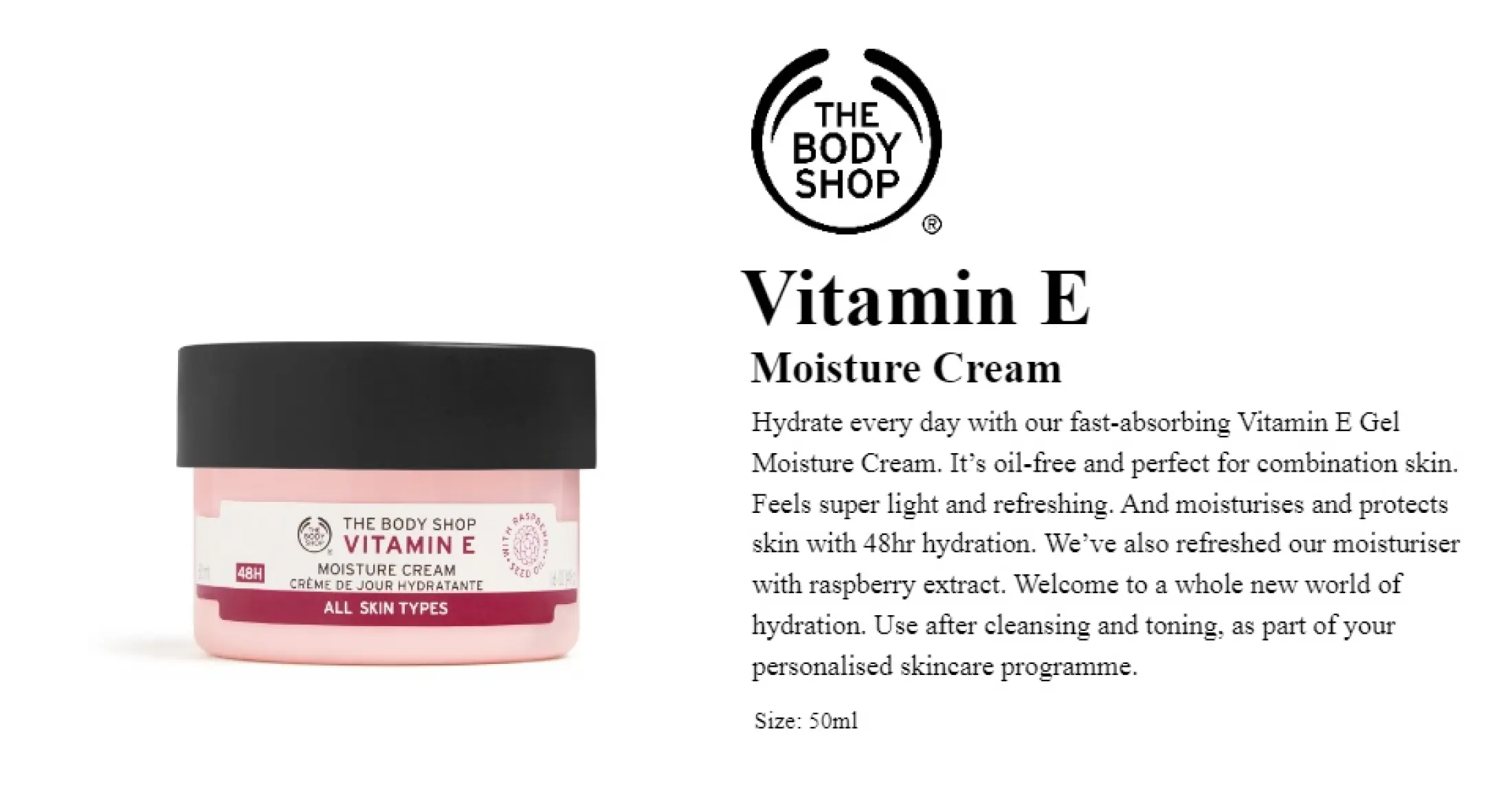 the body shop vitamin e gel cream