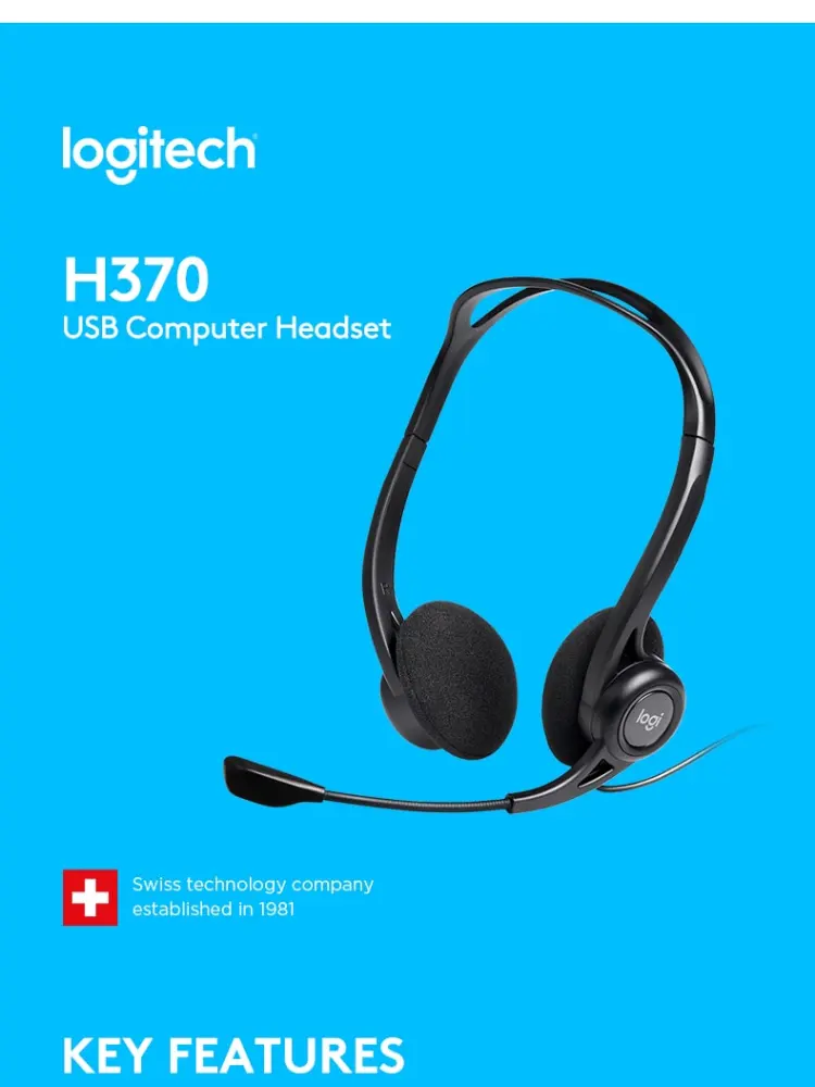 headset logitech h370 usb