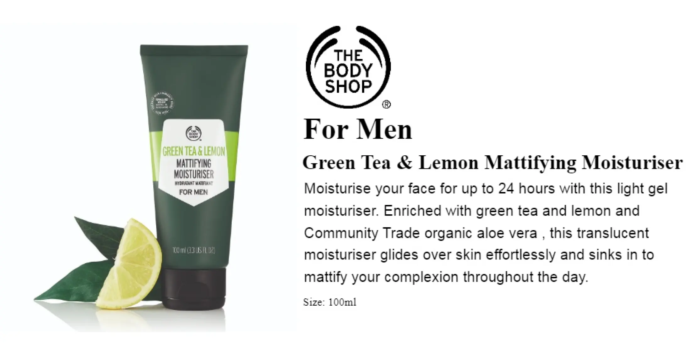 mens mattifying moisturiser