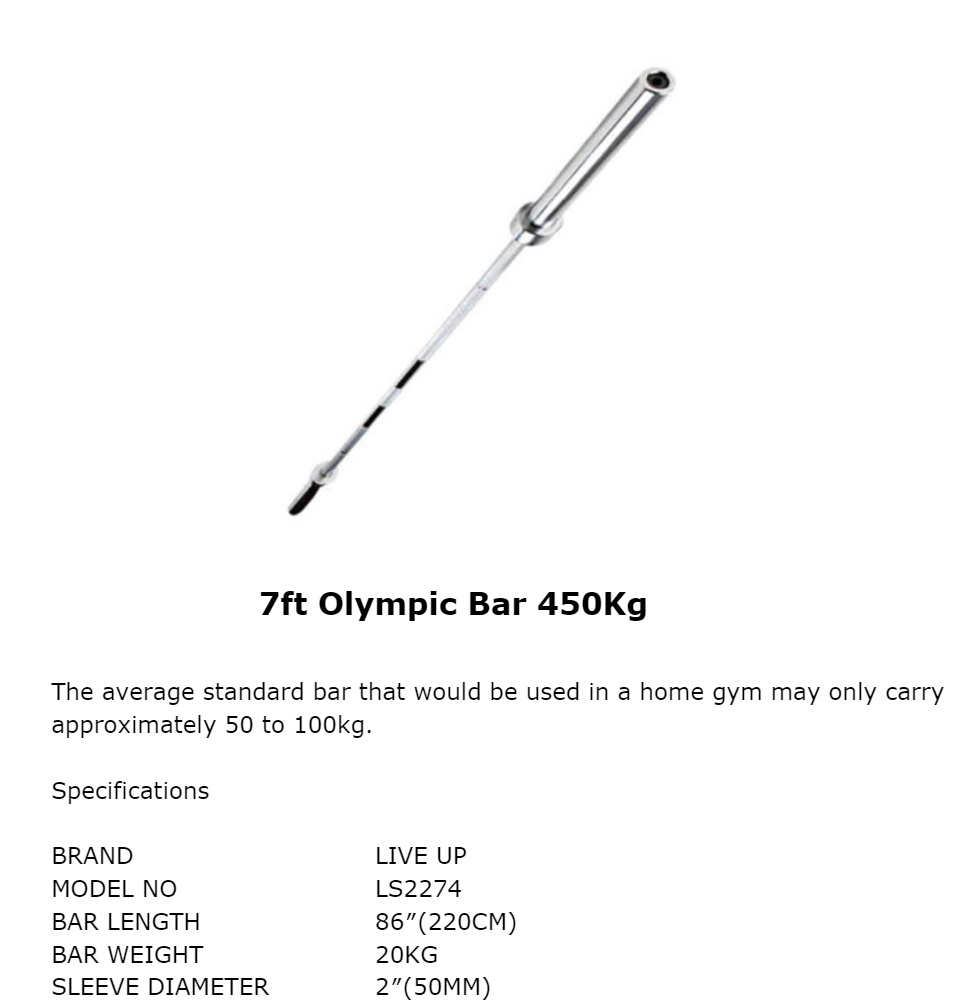standard olympic bar