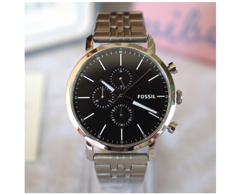 Fossil BQ2328IE Luther Chronograph Stainless Steel Men's Watch ...