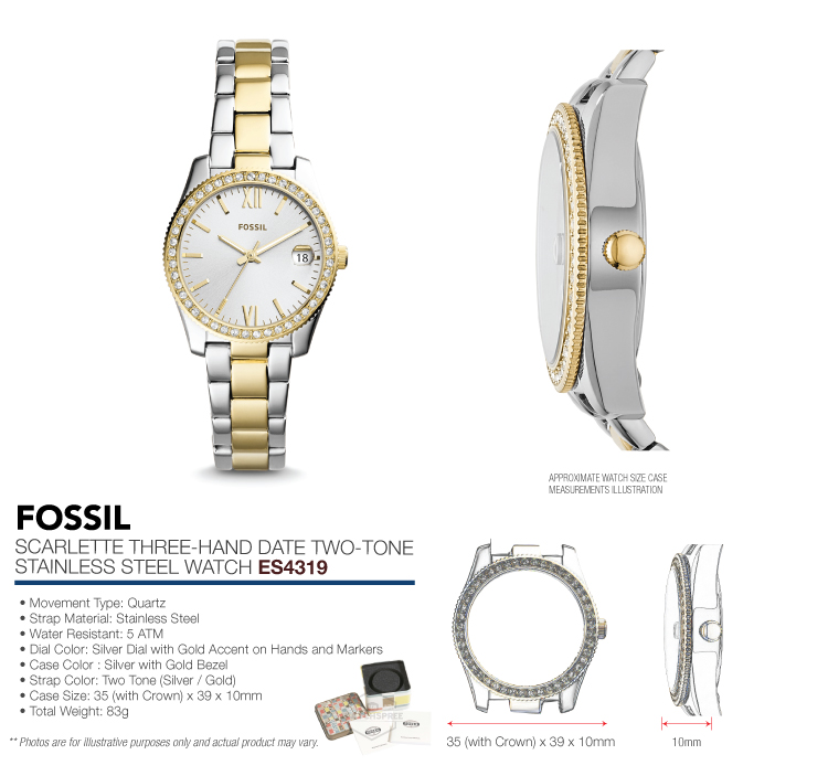 fossil scarlette two tone