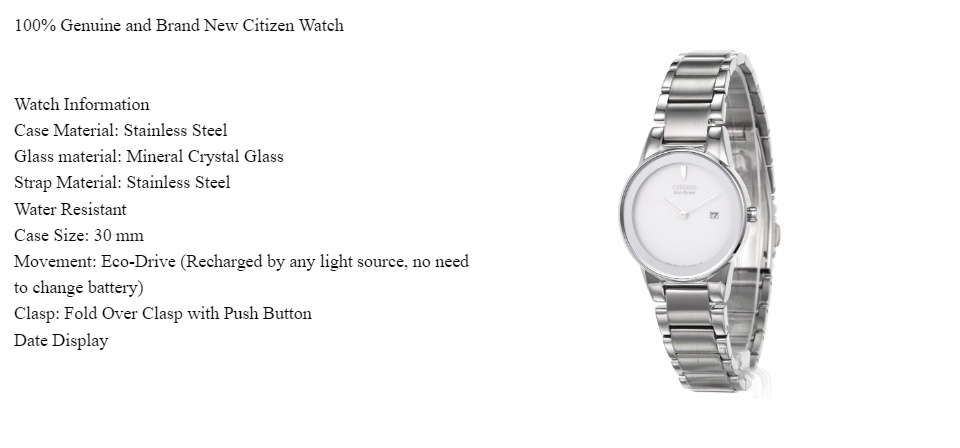 Citizen GA1050-51A Eco-Drive Stainless Steel Analog Silver