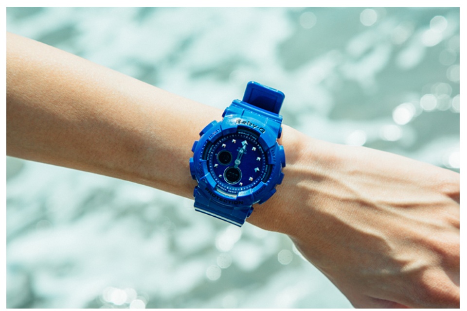 Casio Baby-G BA-125-2A Analog Digital Blue Resin Strap Blue Dial