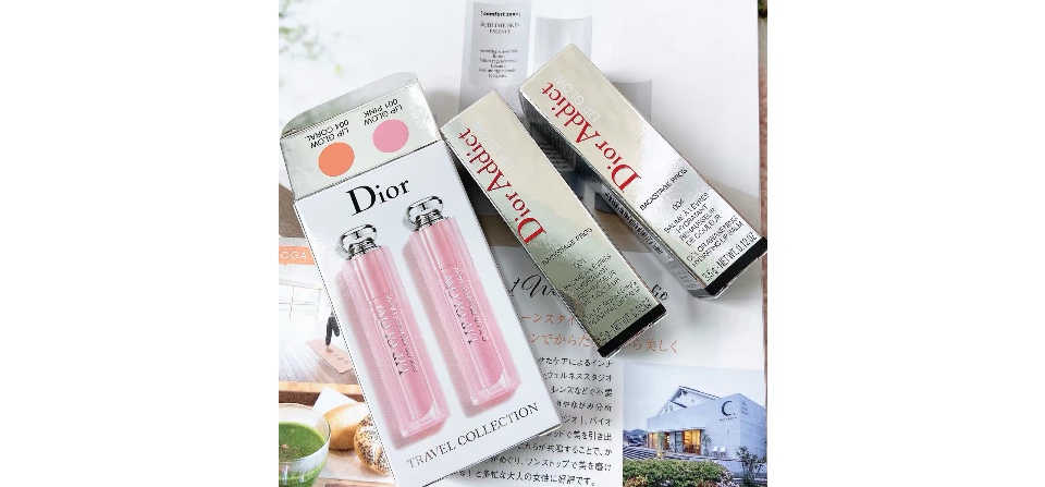 DIOR] Addict Lip Glow Lip Balm Duo Set Dior Lip Kit Glitter Two