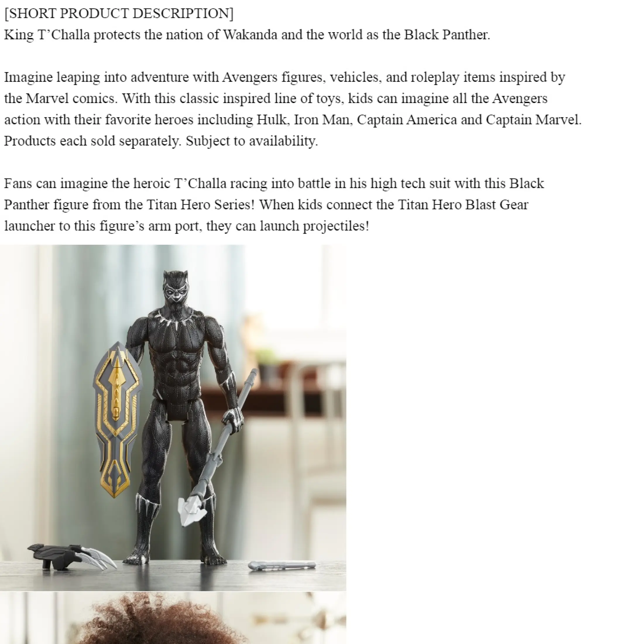 marvel avengers titan hero blast gear deluxe black panther
