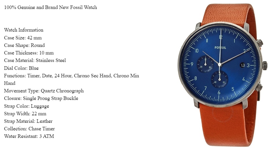 Fossil FS5486 Chase Timer Chronograph 
