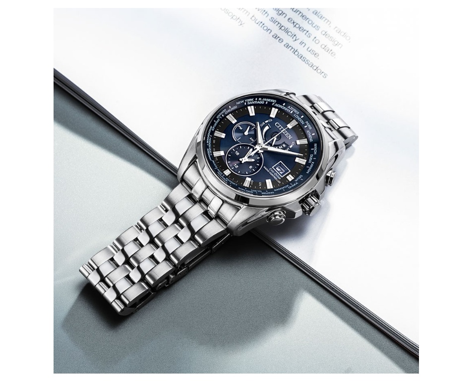 時計 CITIZEN Eco-Drive Radio Controlled Citizen Eco-Drive AT9031-52L Radio Controlled Analog Blue Dial