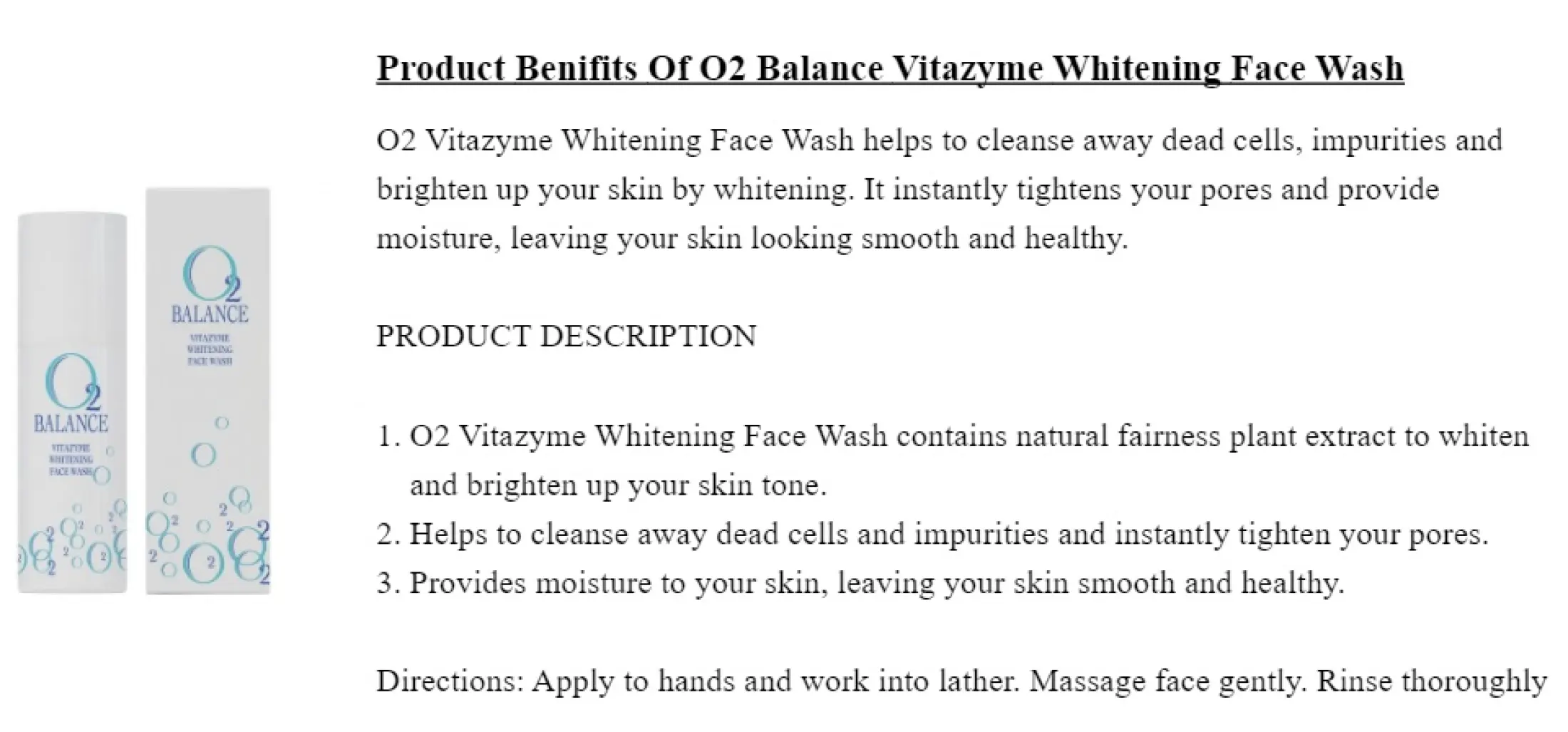 white face wash cream