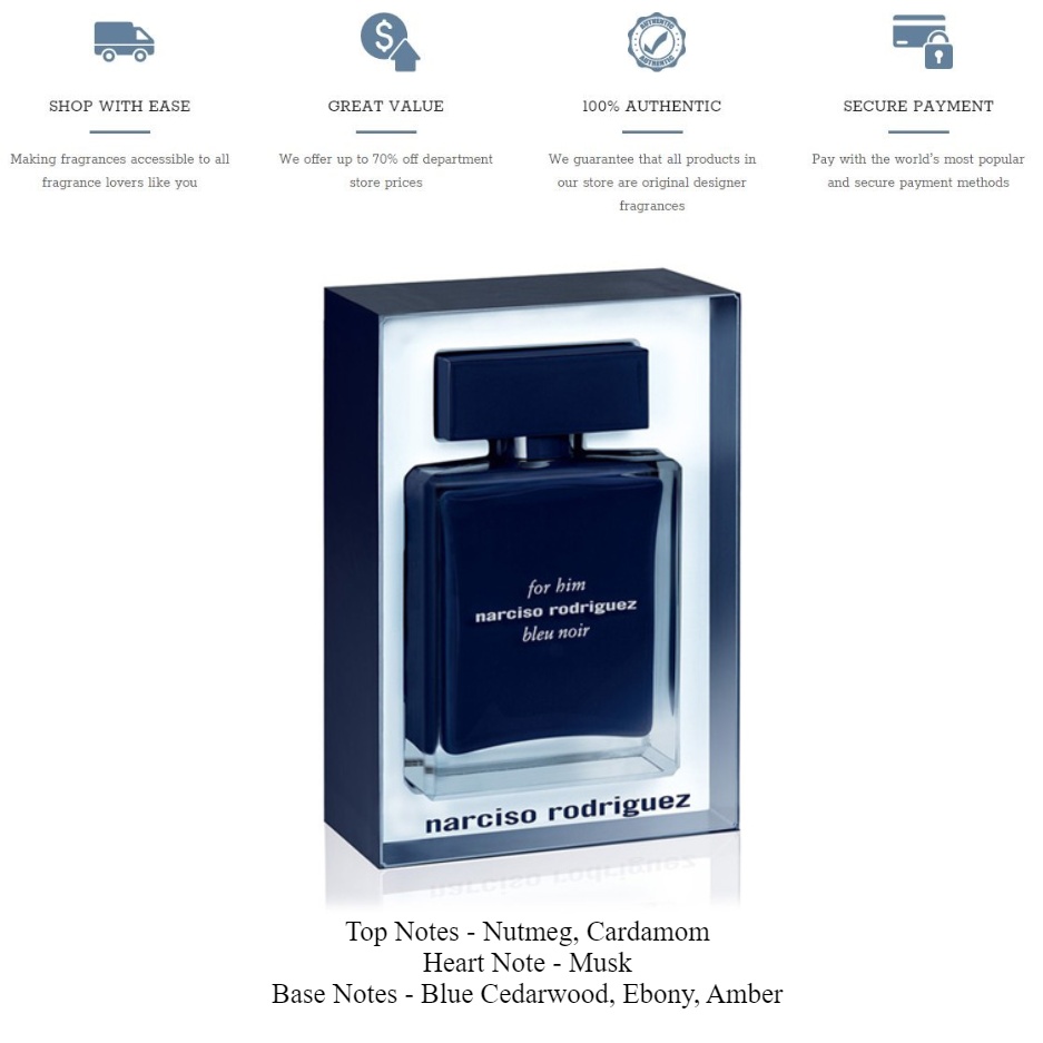 narciso rodriguez bleu noir