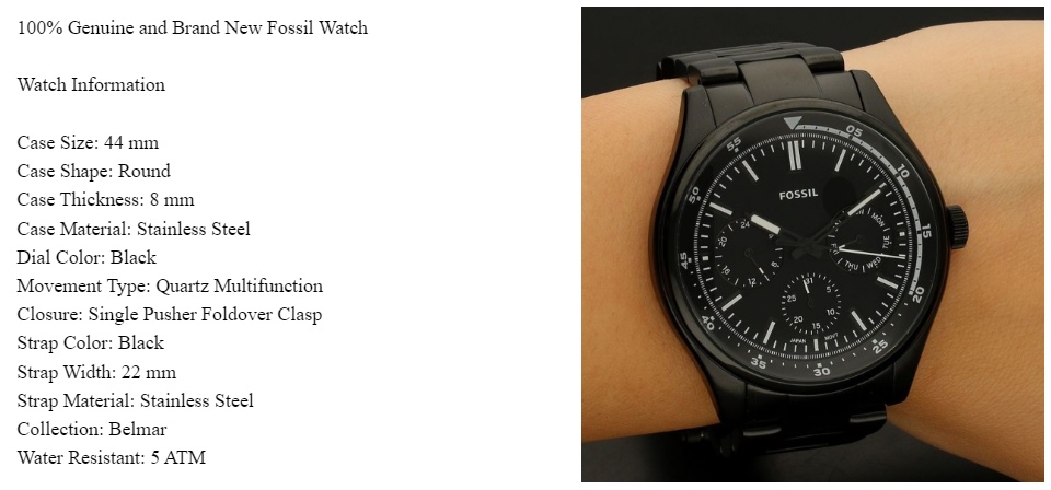 Fossil FS5576 Belmar Multifunction 