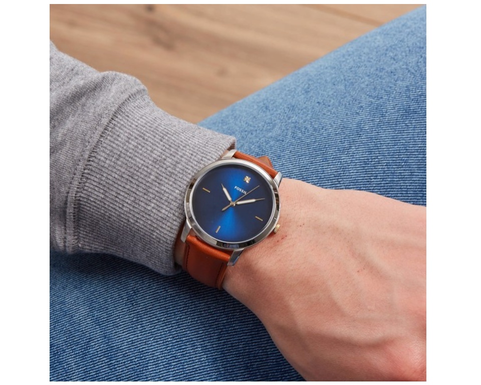 fossil metal watch