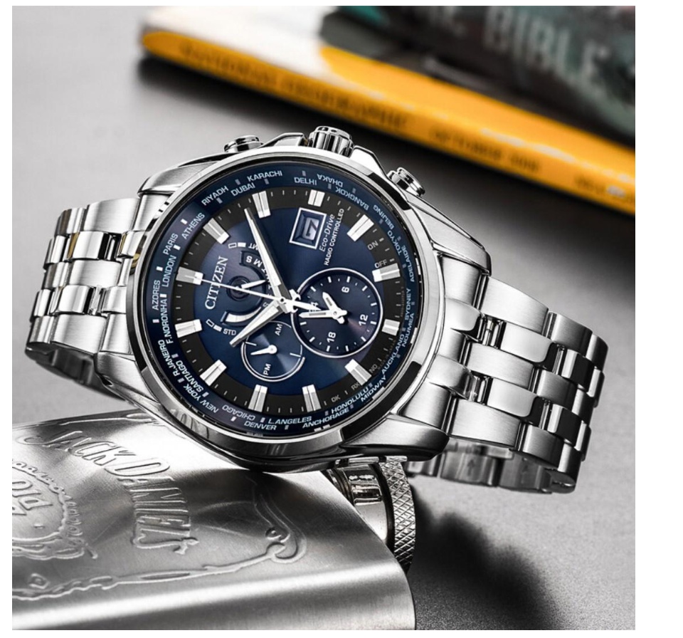 時計 CITIZEN Eco-Drive Radio Controlled Citizen Eco-Drive AT9031-52L Radio Controlled Analog Blue Dial