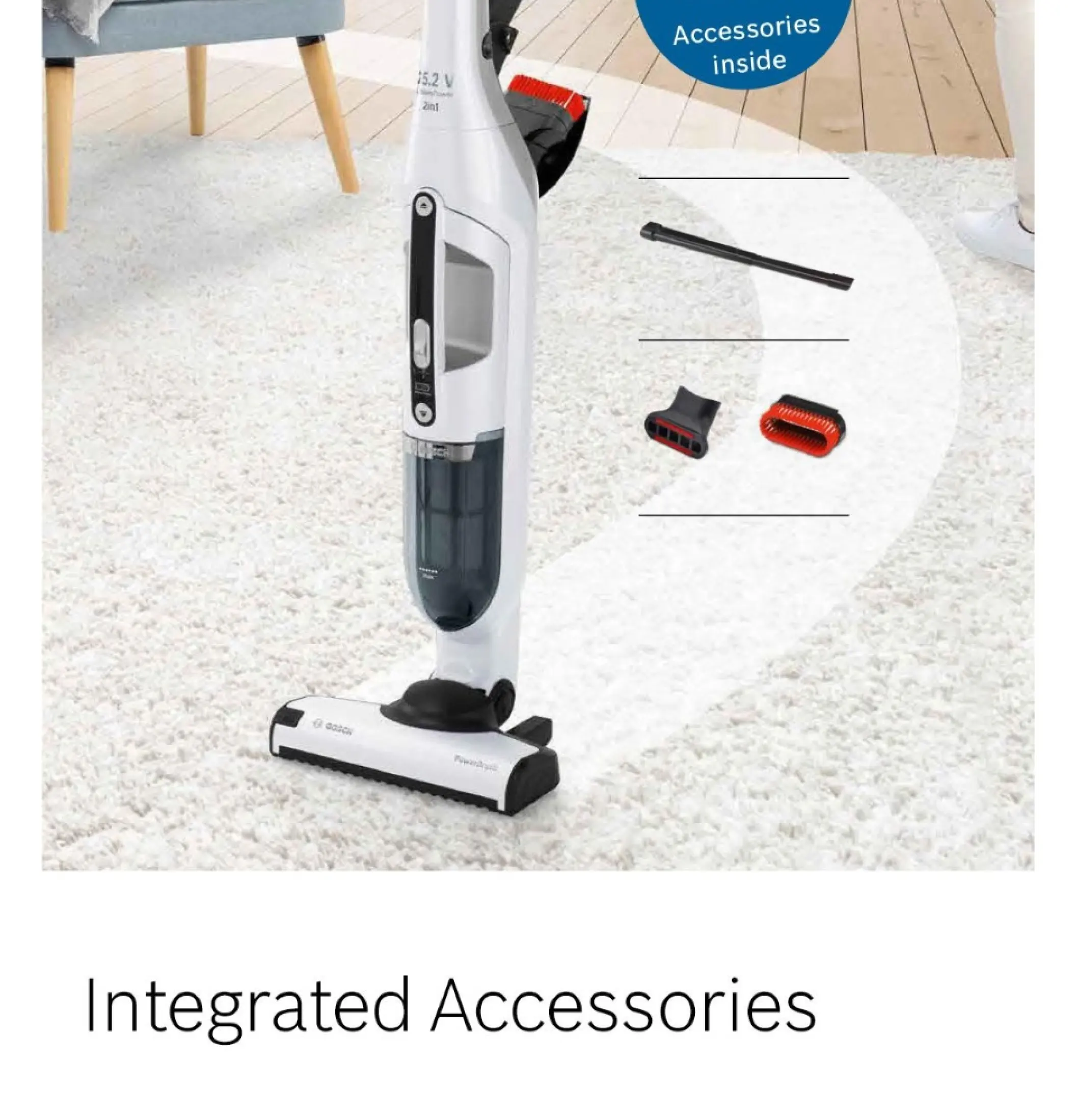 Bulky) Bosch & 2in1 handstick Cordless Vacuum cleaner Flexxo BCH3K255 polar white metallic 25.2V Li-ion rechargeable battery, Cleaning performance up to 55min usage time. 2 years Local warranty | Lazada
