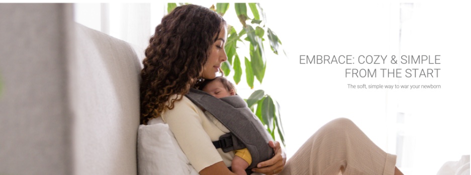 Ergobaby Embrace Cozy Newborn Carrier (Pure Black)