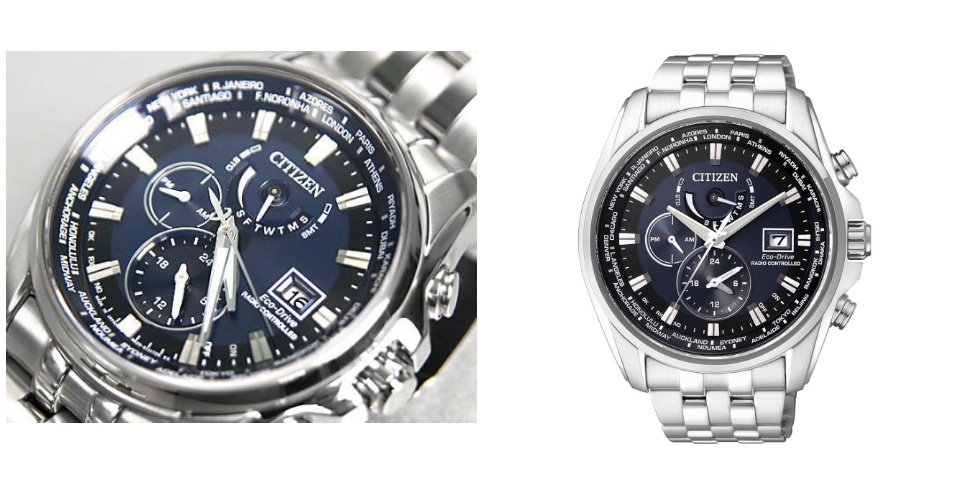 Citizen Eco-Drive AT9031-52L Radio Controlled Analog Blue Dial