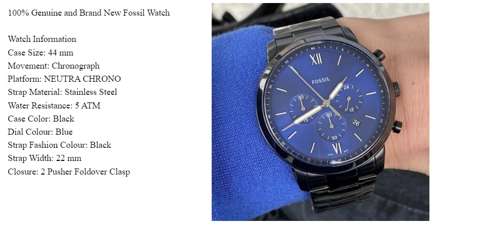 Neutra Black Chronograph FS5698 