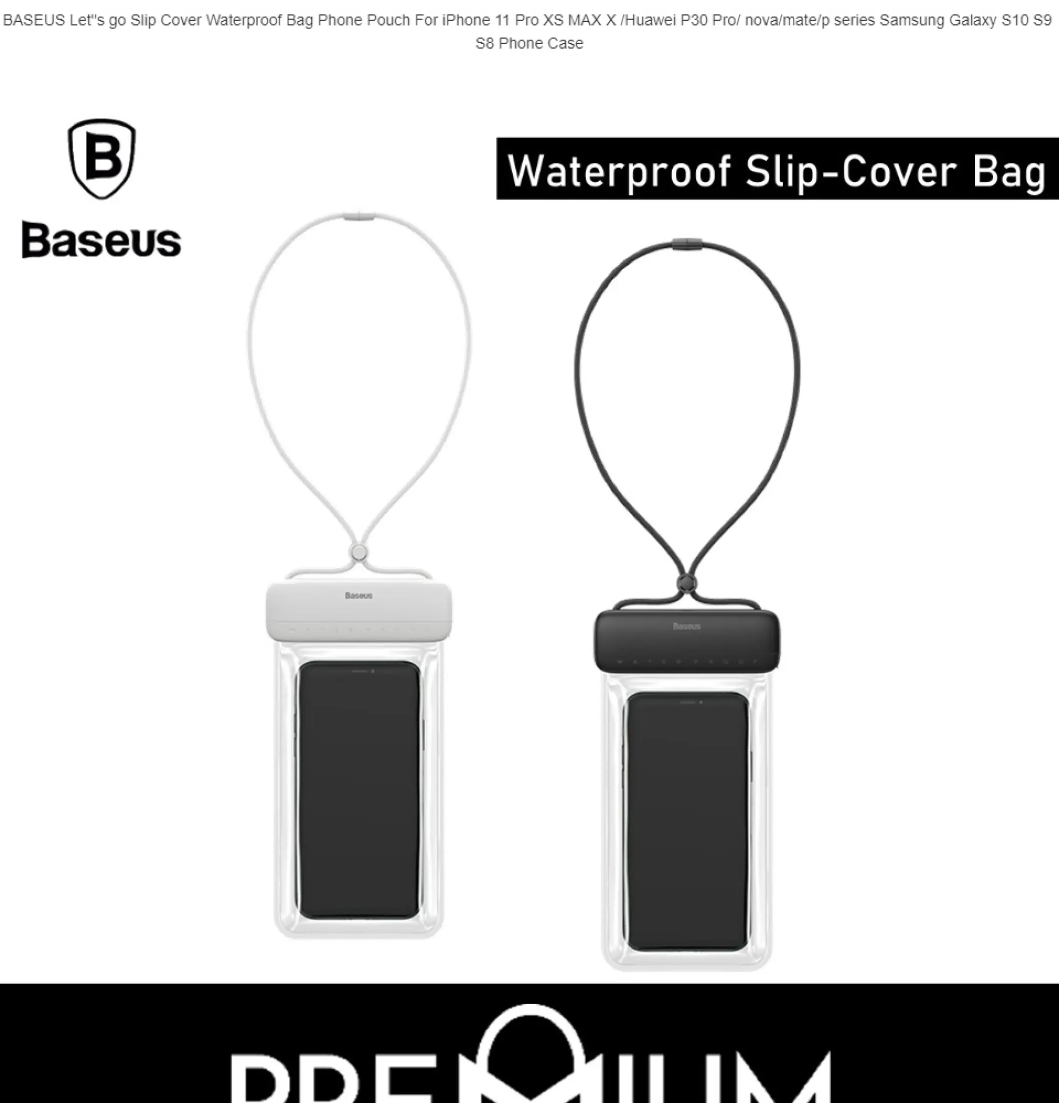 Baseus Let S Go Slip Cover Waterproof Bag Phone Pouch Compatible With Iphone 12 5 4 6 7 Mini 11 Pro Xs Max X Huawei P30 Pro Nova Mate P Series Samsung Galaxy S10 S9 S8 Phone