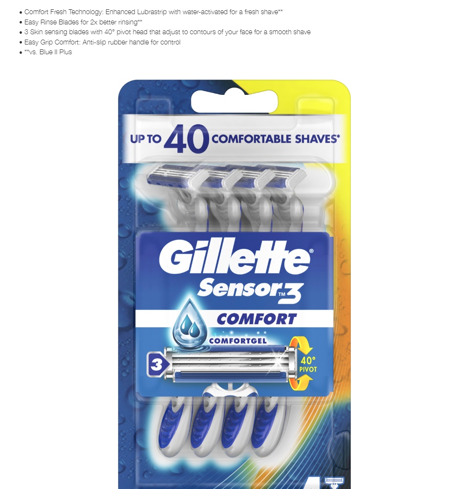 gillette comfort plus 3